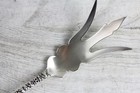 Stieff Rose Repousse Sterling Silver Lettuce Fork Server No Mono  -rlj58