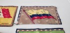 4  Vintage Cigar Tobacco Collectible Felt Cloth Promo Insert Country Flags 8x5 
