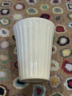 Uhl 5 75  White Ribbed Vase Vintage Art Pottery Huntingurg In Botay Jane    Euc