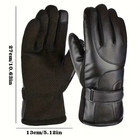 Winter Genuine Leather Gloves Men Warm Lined Finger Touchscreen Gloves Outdoor