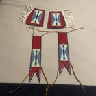 Traditional Handmade Parfleche Crow Design Powwow Regalia Arm Bands   Cuffs
