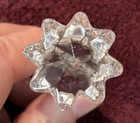 Vintage 8-pointed Star Decanter Bottle Stopper Clear 3    Inch Cut Glass Heavy