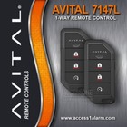 Pair Of Avital 7147l 4-button Remote Control Replacement Transmitter Ezsdei7146