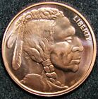 1 Oz   999 Fine Copper Indian Buffalo Copper Round Bullion Medal