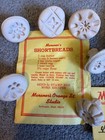 Vintage Maraner   s Of Medford Nibbler 6 Handcrafted Stoneware Cookie Stamps W Bag