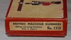 Vintage Britains No  1318 British Machine Gunners Sitting Lying In Original Box