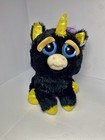 Feisty Pets Gloria Goldigger       Black Unicorn Plush Squeeze Animal Toy