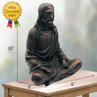 Jesus Statue 10  Light Antique Bronze Meditation Statue Decor Jesus Figurine