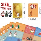 120pcs Large Christmas Gift Tags Stickers 12 Jumbo Designs Name Tags For Chri   