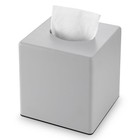 Tissue Box Cover  Square Facial Cube Tissue Box Holder  Storage Matte Gray