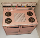 Vintage Wolverine Pink Tin Metal Toy Litho Stove Oven 1950s
