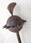 Antique Persian   Islamic Battle Mace Weapon Snake On Top