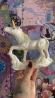 Ceramic Unicorn Figurine With Rainbow Mane Decor Ornament Vintage