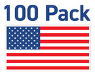 100 Pack American Flag Stickers Us Usa Decals Hard Hat Helmet Toolbox - 3x1 6 