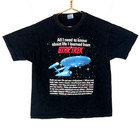 Vintage Star Trek T-shirt Xl Black 1994 Single Stitch