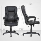 Executive Office Chair Pu Leather Desk Chair With High Back Black