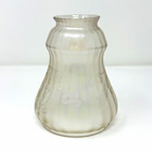 Art Nouveau Iridescent Frosted Etched Art Glass Light Shade Antique