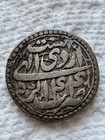 Rare Akbar Agra Rupee Ah963-1014  1556-1605ad Agra Ilahi 44  full Flan     