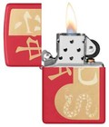 Zippo 46300 Year Of The Snake Design  Red Matte Finish Lighter  New