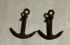 Vintage   Antique 2 Of Cast Iron Mini Anchor Navy Style Anchor 1 5 8    X 2   