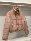 Guess Women s Pink Quilted Puffer Jacket Full Zip Pockets Size L
