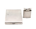 Vintage 40s-50s - Evans - Cigarette Case And Lighter - Art Deco -  2 - Untested