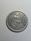 1876 Seated Liberty Quarter Love Token     ham    On Reverse