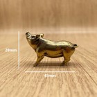Vintage Brass Pig Figurine Mini Pig Statue Animal Desk Ornament Lucky Gift Decor