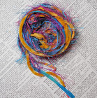 Fiber Art Yarn Journal Scrapbook Mixed Media Gift Wrap 24 Yds  hippie Boho 