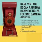 Vintage Kodak No  2a Folding Camera  red  Model B 