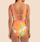 Trina Turk Playa De Flor Plunge Front One-piece Swimsuit 10 12 14 New