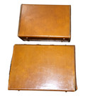Vintage 1940s Samsonite 2pc Streamlite Luggage Set In Brown Saddle Tan  M   Lg