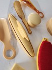 Vintage Ivory Pyralin Celluloid Art Deco Huge Lot Vanity Set