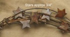 24ft Rustic Star Garland With 3 4  Stars - Crafting
