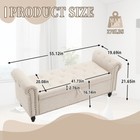 Coolmore Storage Ottoman - 55 12  Upholstered Fabric Bench With 275lbs Capacity