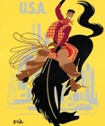 Houston Texas 1950 Pan American Air Vintage Poster Print Retro Style Travel Art