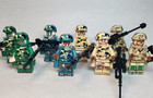 Set Of 8 Custom Lego Military Soldier Combat Armed Forces Minifigures W  Weapons