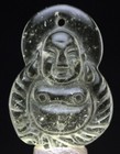Libyan Desert Glass Buddha Carving Meteorite Impactite Tektite Pendant Egypt