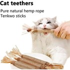 4 Pack Silvervine Catnip Chew Sticks Matatabi Dental Teething Toys For Cats