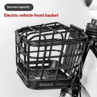 Detachable Front Bike Basket W  Lid   Large Capacity Pc Storage For E-bike