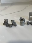 Vintage Spoontiques Pewter Cat Figurine Lot Of 4 