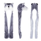 Super Z Outlet Cute Plush Animal Hat Winter Warm One Size  Gray