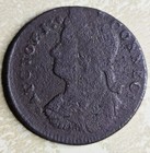 1787 Connecticut Copper Coin Colonial Bust Left Corroded
