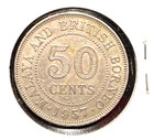 Malaya   British Borneo 1957 Kn 50 Cents Km4 1 Xf