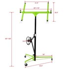 Drywall Rolling Lifter Panel 11ft Hoist Jack Lifter Sheetrock Drywall 150lb
