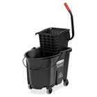 Rubbermaid Commercial 1863896 8 3 4 Gal Wavebrake Side Press Mop Bucket And