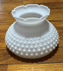 White Hobnail Milk Glass Ruffle Top Lamp Chandelier Replacement Shade 7   