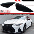 M Style Gloss Black Replacement Mirror Cover Caps For 19-26 Lexus Is Es Rc Ls Ux
