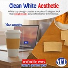 Mt Products 16 Oz Paper Coffee Cups With Lids And Sleeves - Set Of 30