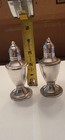 Vintage Duchin Creation Sterling Silver Weighted Glass Salt   Pepper Shakers   